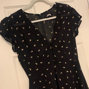 Reformation Black Knee-Length Dress